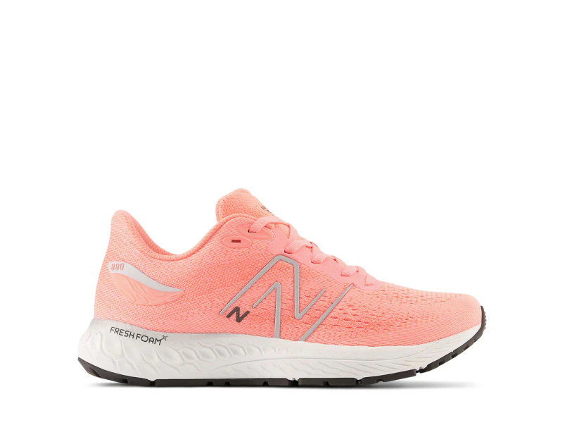 New Balance Youth Fresh Foam X 880v12 Running Shoes - Grapefruit/Metallic Silver