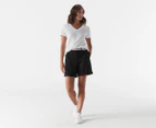 Tommy Hilfiger Women's High Rise Relaxed Chino Shorts - Dark Sable