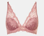 Calvin Klein Women's Seductive Comfort Plunge Bra - Red Grape