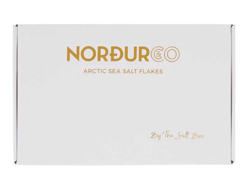 The Salt Box Nordur Arctic Salts Gift Pack - Nordur Arctic Sea Salt Flakes Smoked Tin 100g, Nordur Arctic Sea Salt Flakes Blueberry Tin 100g, Nordur Arc...