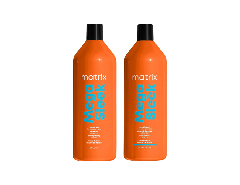 Matrix Total Results Mega Sleek Shea Butter Shampoo & Conditioner 1 Litre Duo