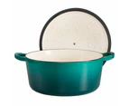 Baccarat Le Connoisseur Limited Edition Cast Iron Round French Oven /6.3L   29cm/6.3L   - Teal