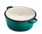 Baccarat Le Connoisseur Limited Edition Cast Iron Round French Oven /6.3L   29cm/6.3L   - Teal