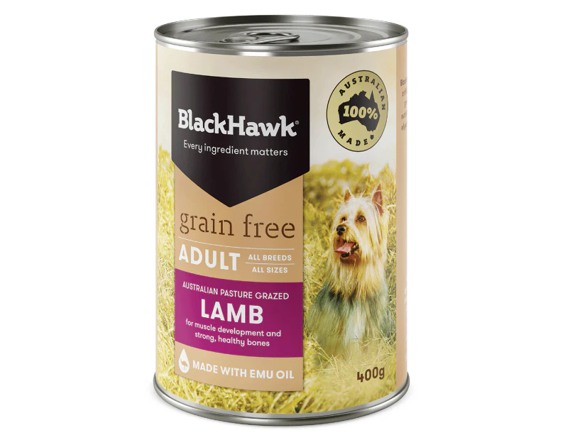 Black Hawk Grain Free Adult Lamb Wet Dog Food 400g