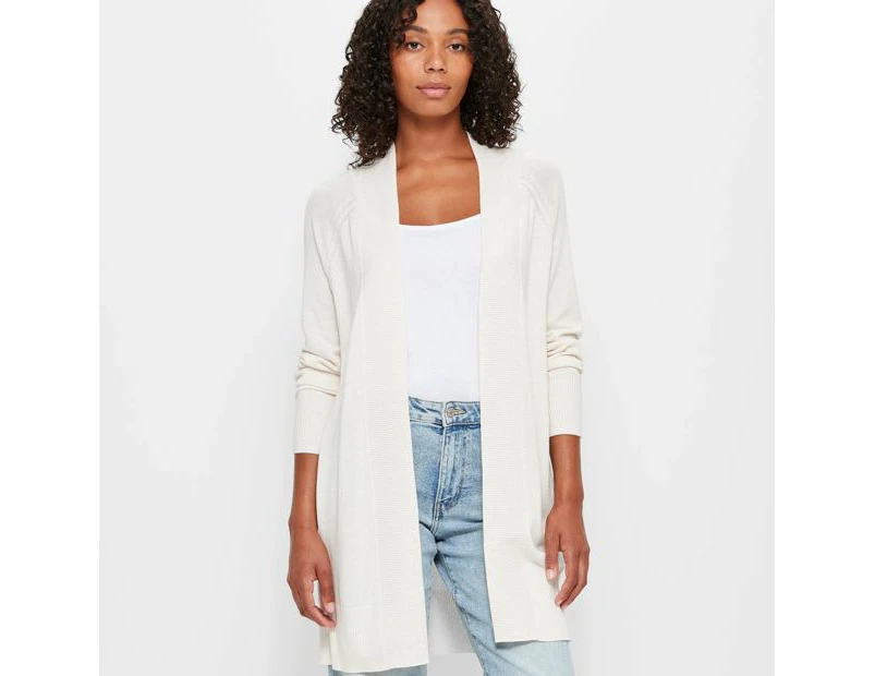 Target Ribbed Edge To Edge Cardigan - Neutral