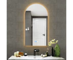 900x500mm Arched Mirror with Light LED Backlit Dimmable Bathroom Vanity Makeup Mirror Bluetooth Speaker