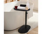 Bamboo Bathtub Side Table Freestanding Bath Caddy Tray home Spa Bathroom Storage Organiser Black