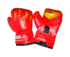 Children Kids Boxing Sparring Training Gloves Mma Kick Boxing Punching Gloves Au - Rose Red