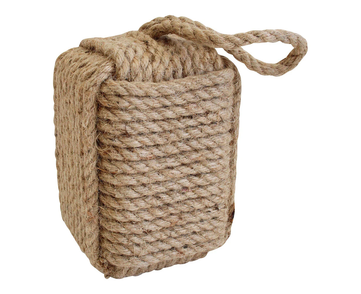 Rope Tall Natural 19cm Jute Concrete Doorstop Home Decor Weighted Door Stopper