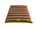 Weisshorn Sleeping Bag Double Thermal Camping Hiking Tent Brown -5℃