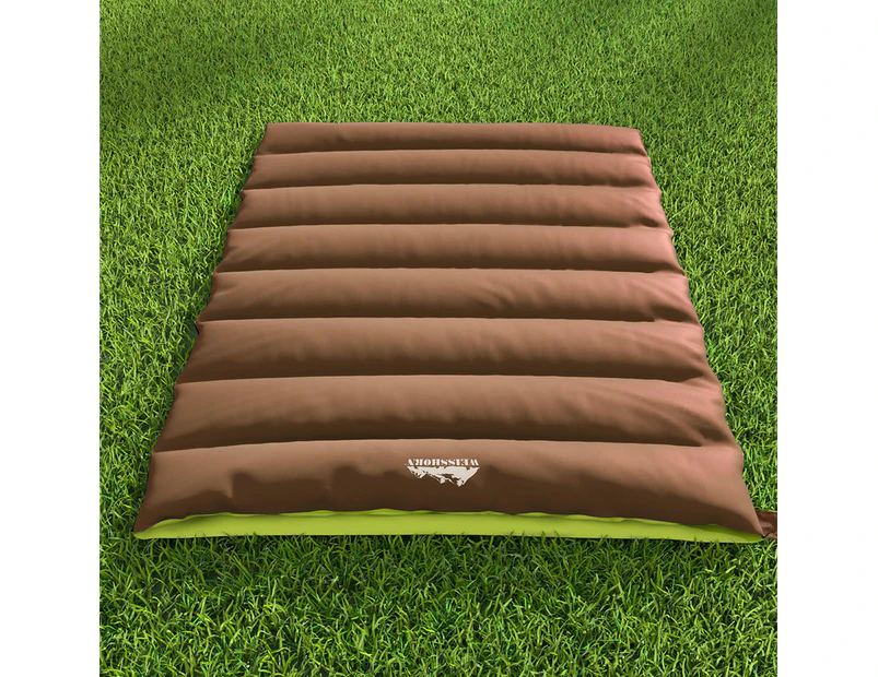 Weisshorn Sleeping Bag Double Thermal Camping Hiking Tent Brown -5