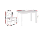 Artiss Dining Chairs and Table Dining Set 4 Seater White Kaye