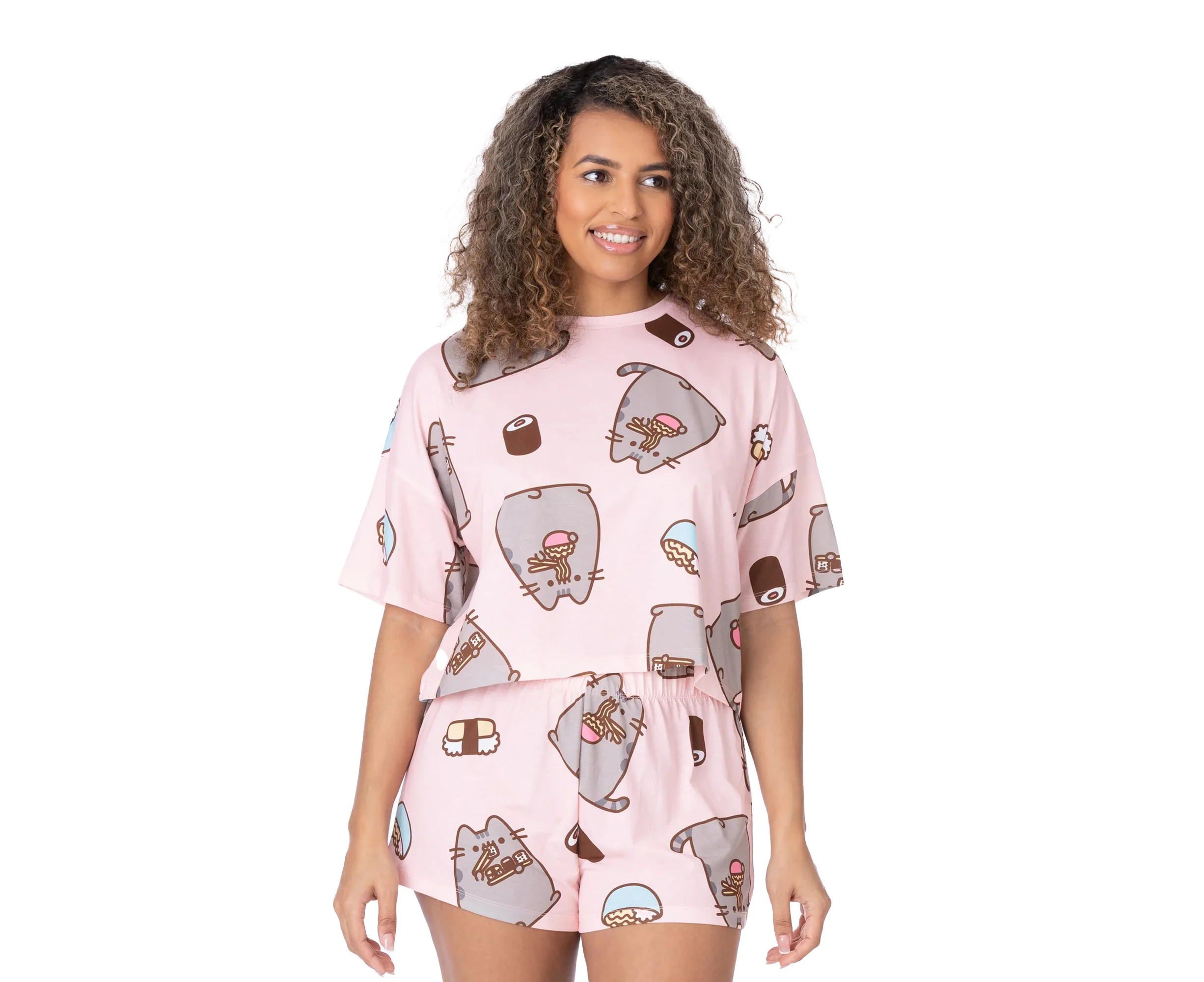 Pusheen Womens Short Pyjama Set (Pink) - NS7530