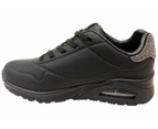 Skechers Womens Uno Dazzle Away Comfortable Shoes - Black Black