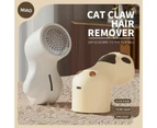 Cat Claw Fabric Shaver Lint Remover Sweater Defuzzer with 3-Speeds 3 Replaceable Stainless Steel Blades Remove Clothes Fuzz New - White with 1 blade