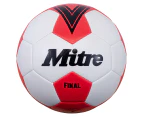 Mitre Final 24 Size 5 Soccer Ball - White/Black/Red