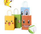 12PC Pokemon Face Paper Lolly Loot Bag Gift Bag Kids Birthday Decorations