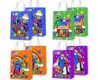 12PC Rainbow Friends Paper Lolly Loot Bag & Stickers Gift Bag Kids Birthday Decorations