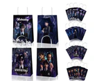 12PC Wednesday Addams Paper Lolly Loot Bag  Gift Bag Kids Birthday Decorations