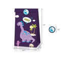 12PC Cute Dinosaur Paper Lolly Loot Bag & Stickers Gift Bag Kids Birthday Decorations