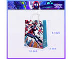 12PC Miles Morales Spiderman Spiderverse Paper Lolly Loot Bag Gift Bag Kids Birthday Decorations