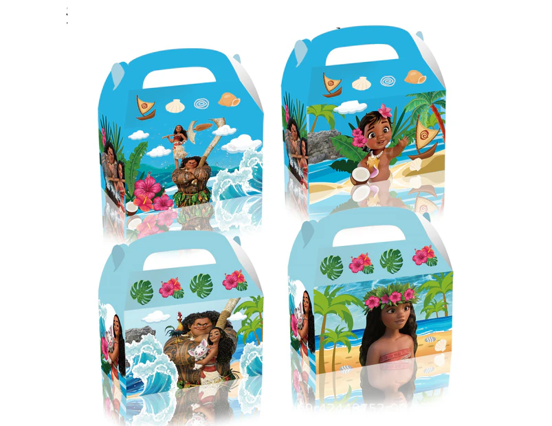 12PC Moana Lolly Loot Box Bag Candy Favour Box Party Supplies Decorations
