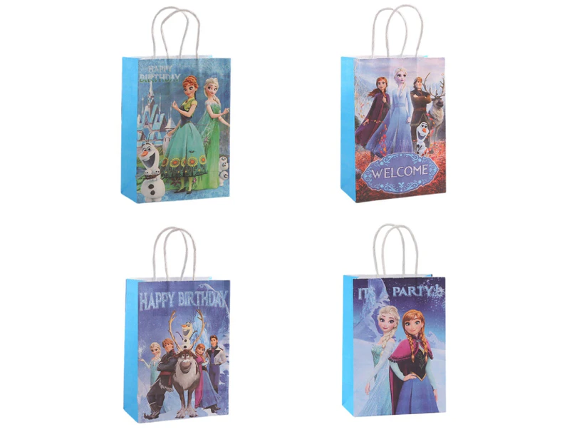 12PC Frozen Paper Lolly Loot Bag Gift Bag Kids Birthday Decorations