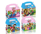 12PC Mario Party Lolly Loot Box Bag Candy Favour Box Party Supplies Decorations