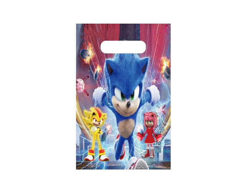 10PC New Sonic the Hedgehog Loot Lolly Bag Birthday Party Bag Favour Candy Bag