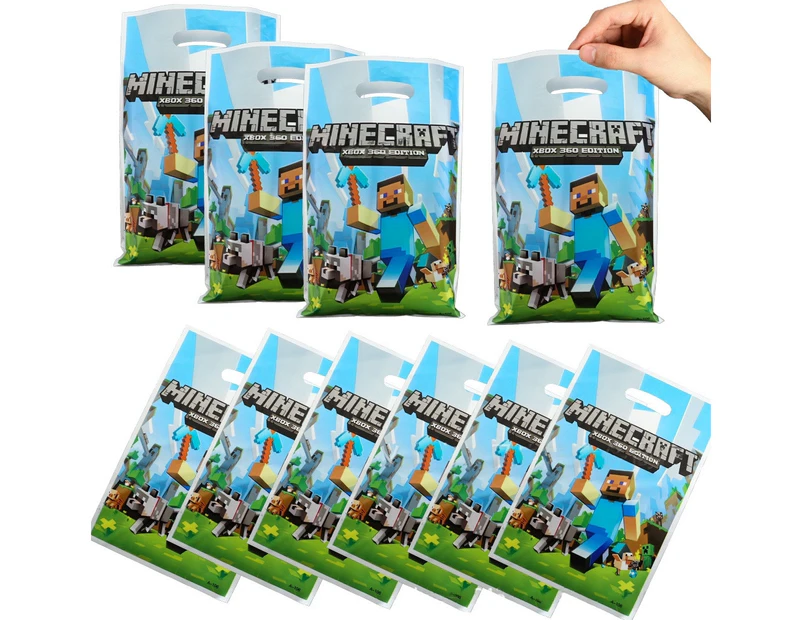 10PC Minecraft Loot Lolly Bag Birthday Party Bag Favour Candy Bag