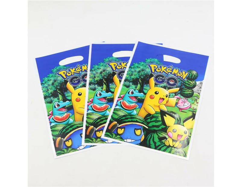 10PC Pokemon Loot Lolly Bag Birthday Party Bag Favour Candy Bag