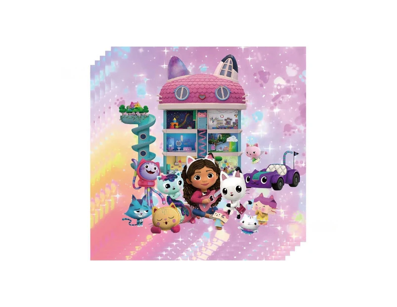 20PC Pink Gabbys Dollhouse Napkins Party Supplies Birthday Decorations