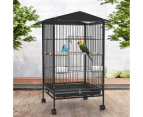 Advwin Bird Cage 85x45x57cm 2 Perches Large Aviary Parrot Budgie Finch Canary Wheels w/ Brake