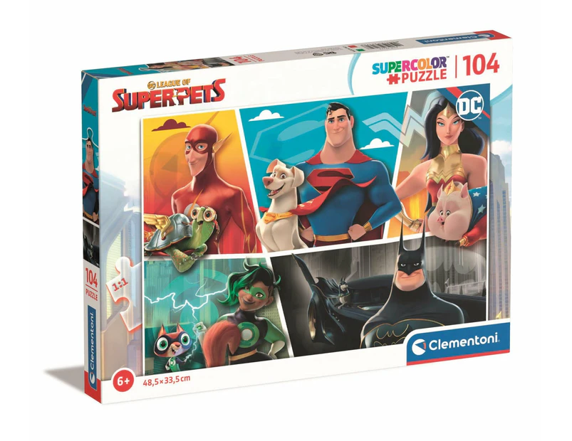 Clementoni Puzzle Dc Comics League Of Superpet 104 Pieces