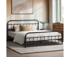 Oikiture Bed Frame Queen Size Metal Frame