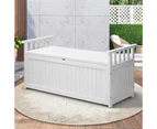 Livsip Outdoor Storage Box Garden Bench Wooden Container Chest Toy Tool Cabinet XL