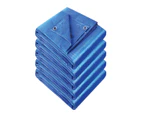 Handy Hardware 6PCE 80GSM Blue Square Tarpaulin UV Resistant Waterproof 4.2m - Blue