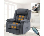 Advwin Recliner Chair Electric Massage Chair 8 Point Heated Massage Armchair Grey