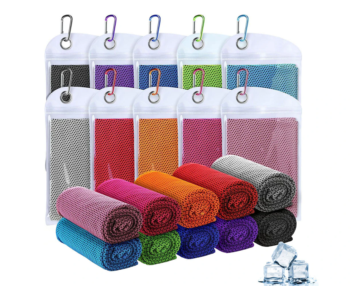 AU 10PCS Cooling Towels For Gym Training Outdoor Sports Activities Towel Mel Stock