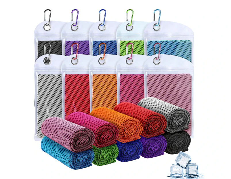 AU 10PCS Cooling Towels For Gym Training Outdoor Sports Activities Towel Mel Stock
