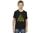 Star Wars Boys May The Force Be With You T-Shirt (Black) - BI34680