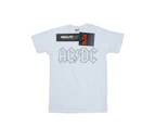AC/DC Boys Black Outline Logo T-Shirt (White) - BI3616