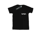 NASA Boys Modern Logo Chest T-Shirt (Black) - BI40302