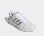 Adidas Women's Grand Court Base Sneakers - White/Platinum Metallic