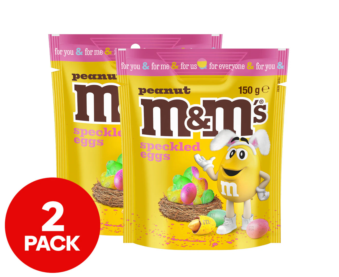 2 x M&M's Peanut Speckled Eggs 150g