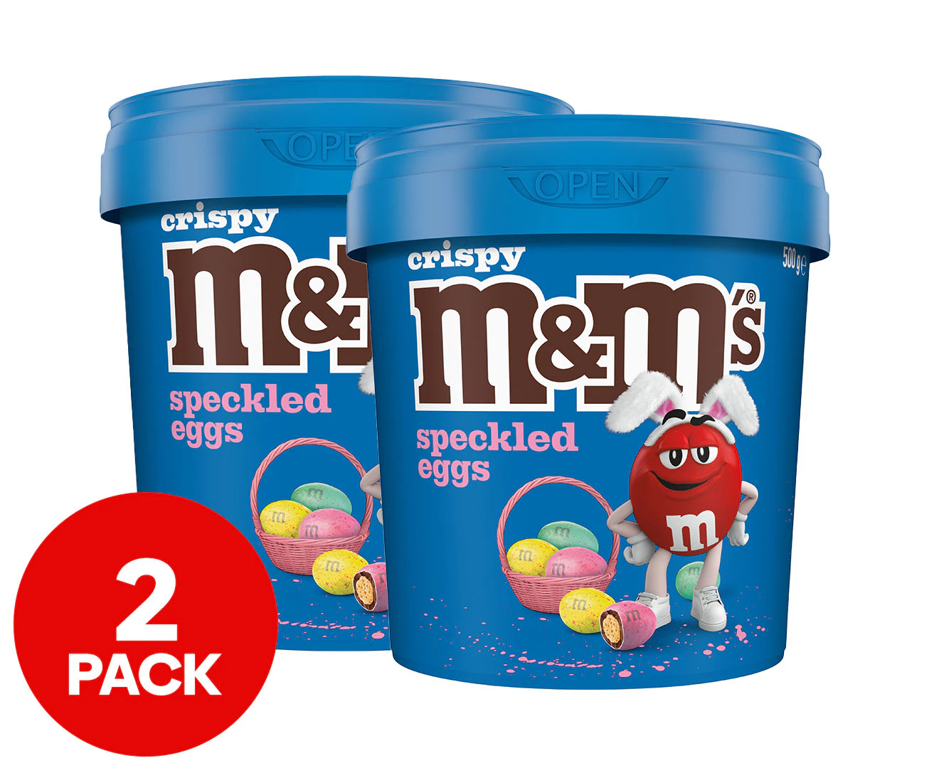 2 x M&M's Crispy Speckled Easter Eggs 500g