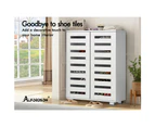 ALFORDSON Shoe Cabinet Organiser Storage Rack Drawer Shelf 21 pairs White