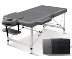 ALFORDSON Massage Table 2 Fold 75cm Portable & Foldable (Grey)