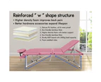 ALFORDSON Massage Table 3 Fold 85cm Portable Lift up (Pink)