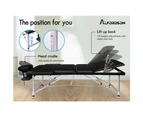 ALFORDSON Massage Table 3 Fold 75cm Portable Lift up (Black)
